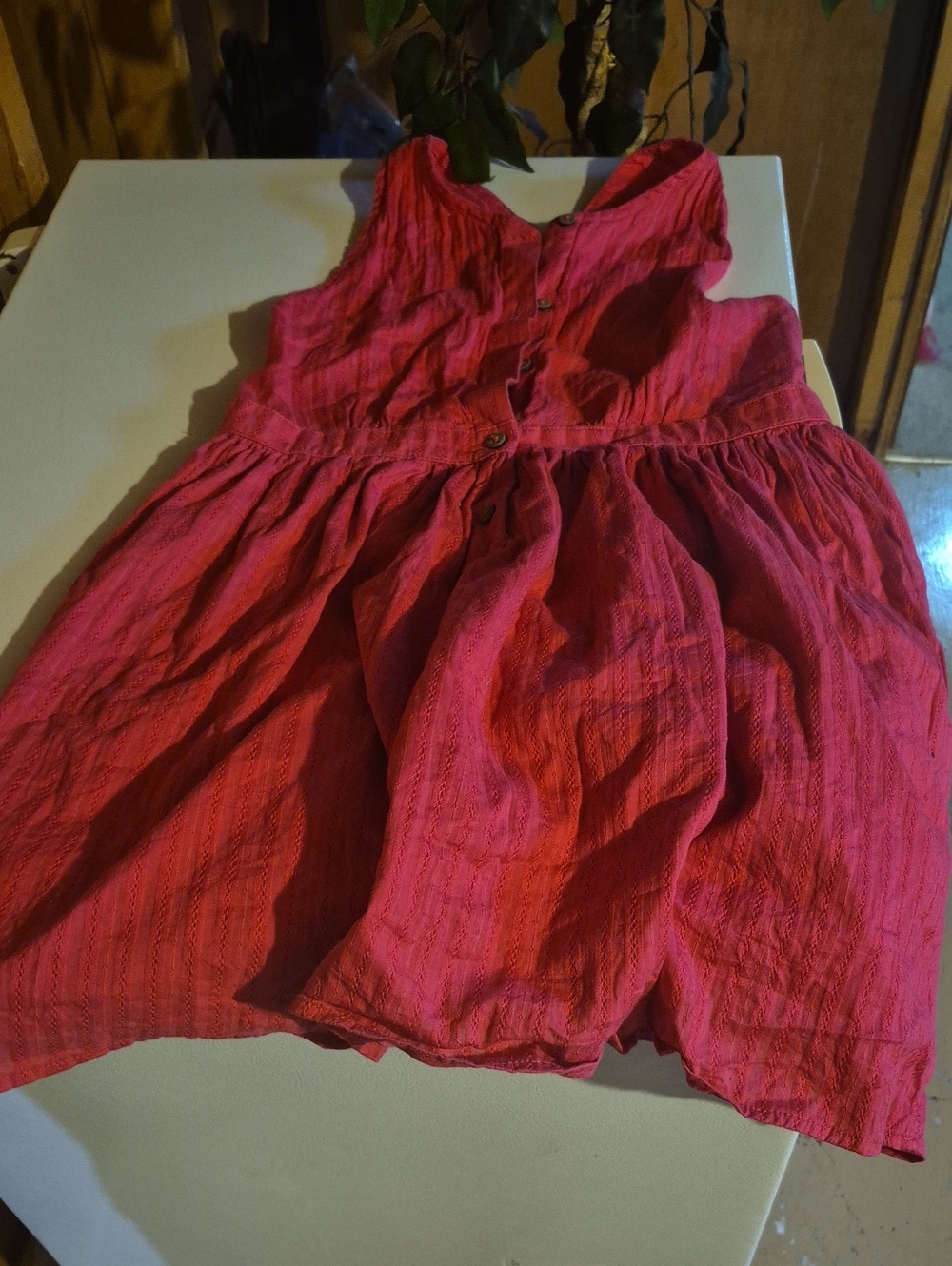 George Pink Girls' Casual Button-Front Dress